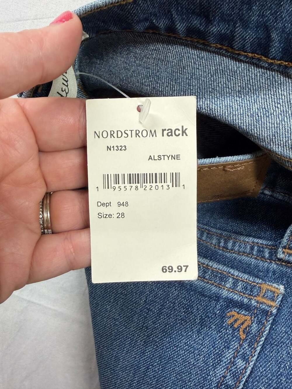 NWT Madewell Perfect Vintage Jean Womens 28 High Rise Straight Alstyne Raw Hem - Picture 7 of 13